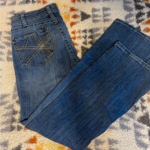 Ariat Blue Boot Cut Jeans with Decorative Stitching